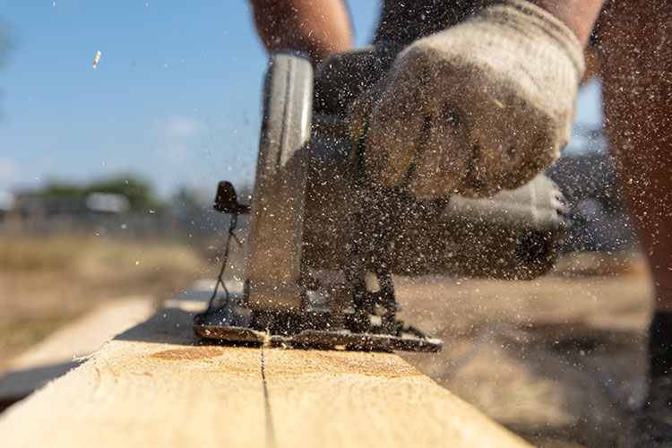 Self-employed person working in construction