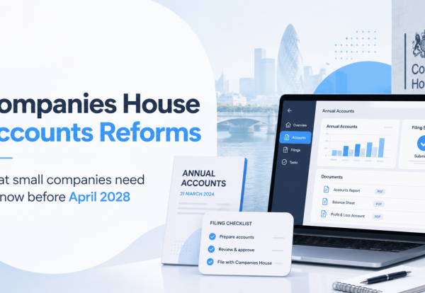 Companies House accounts reforms 2028 explained for small companies, showing digital annual accounts filing and compliance checklist.