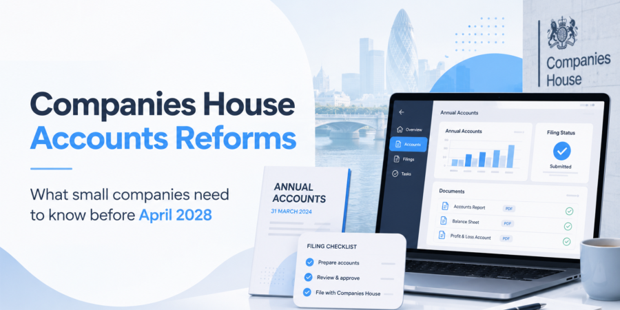 Companies House accounts reforms 2028 explained for small companies, showing digital annual accounts filing and compliance checklist.