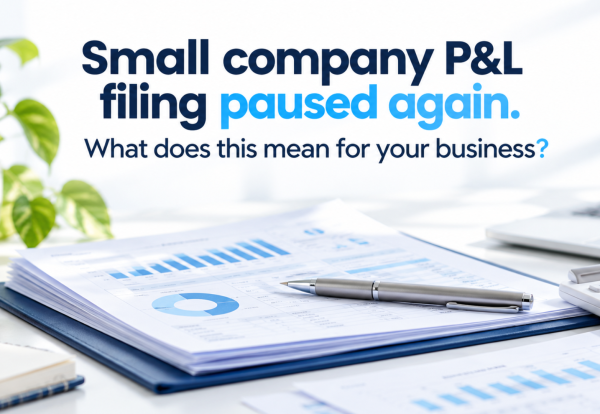Small company P&L on office desk 2